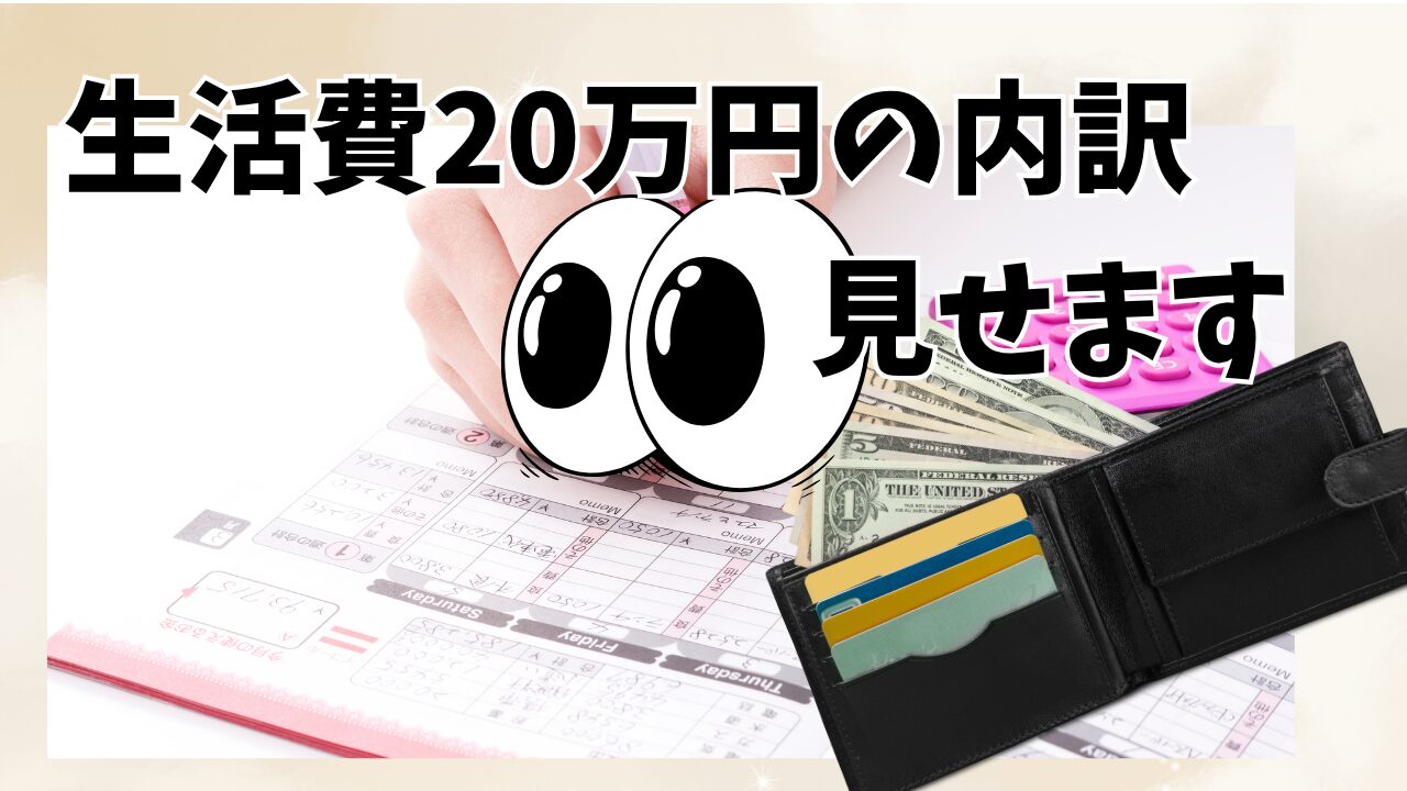生活費２０万円の内訳詳しく見せます。