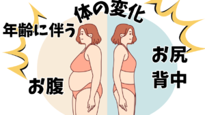 年齢とともに筋肉や脂肪の付く場所が変わる